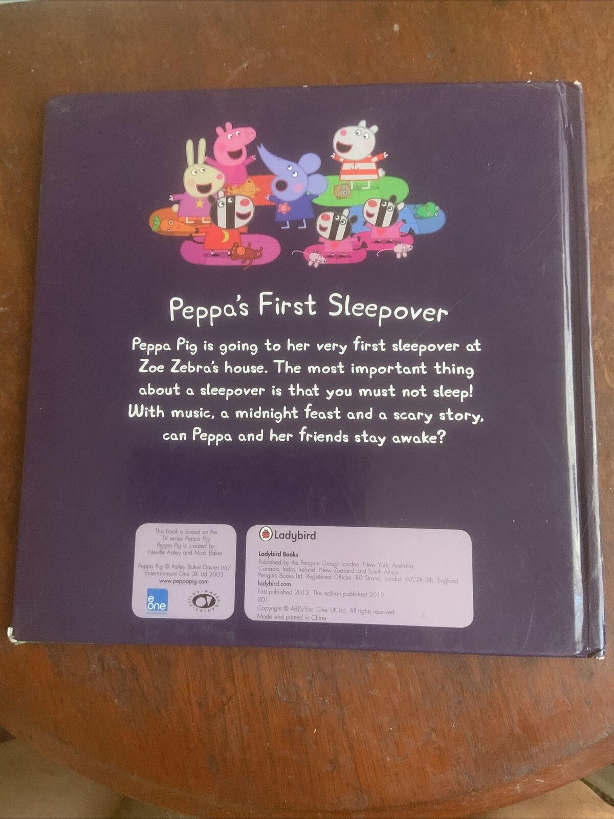 Peppa Pig Peppa's First Sleepover HC Book 2013 Children’s TV Series Animation