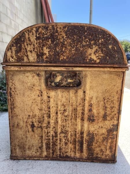 Metal Trunk Treasure Chest Rustic Vintage Steel Military Toolbox 84cm
