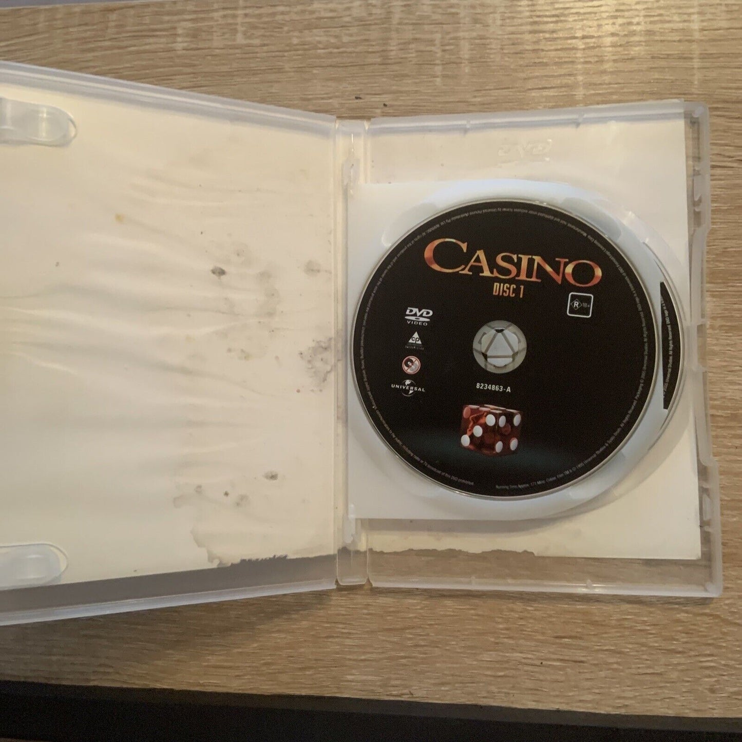 2 Disc DVD CASINO Robert DeNiro Sharon Stone Martin Scorcese Watermarked Inlay