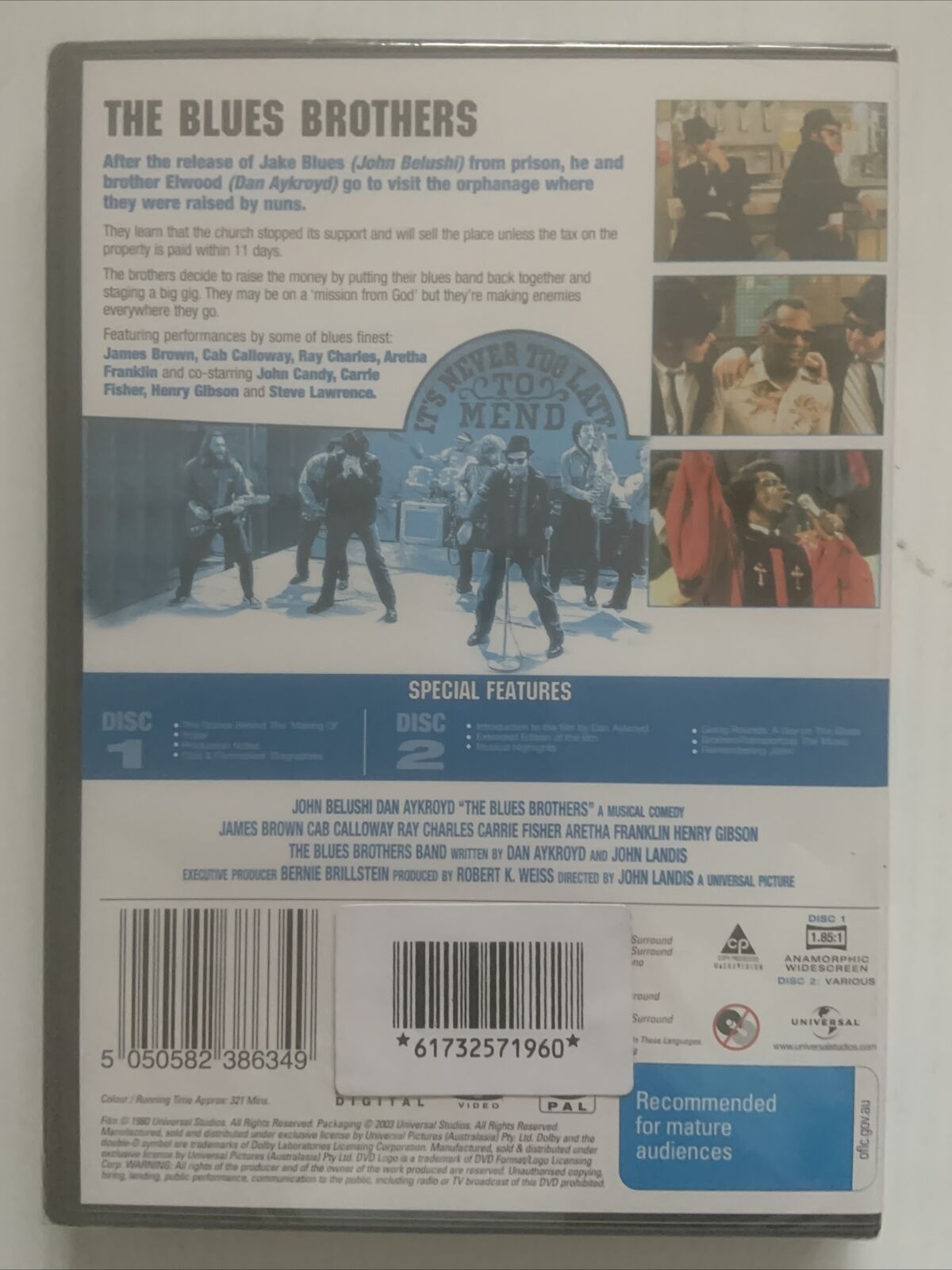 2 Disc DVD THE BLUES BROTHERS 1980 25th Anniversary Belushi Ackroyd Sealed NEW