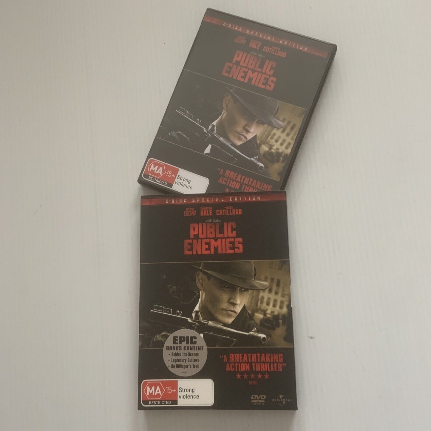 2 Disc DVD PUBLIC ENEMIES Special Edition In Sleeve 2009 R2 4 5 Johnny Depp