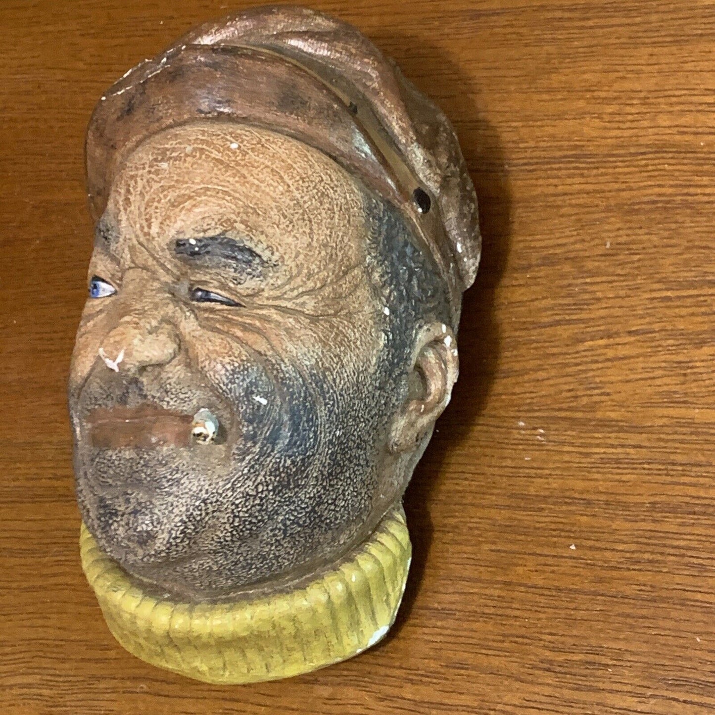 Boat Man Wall Art Rustic Vintage 1960’s CHALKWARE 17cm Ready To Hang