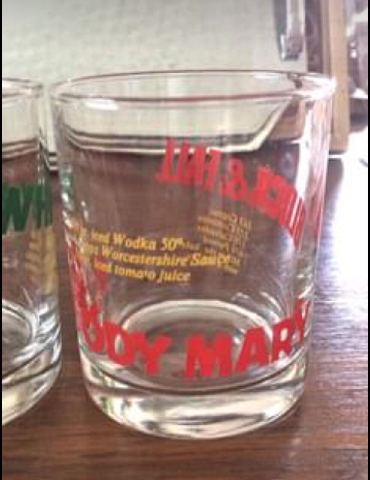 New 1980’s SET OF 4 BAR GLASSES 10 Classic Drinks Recipes on Drinking Glasses