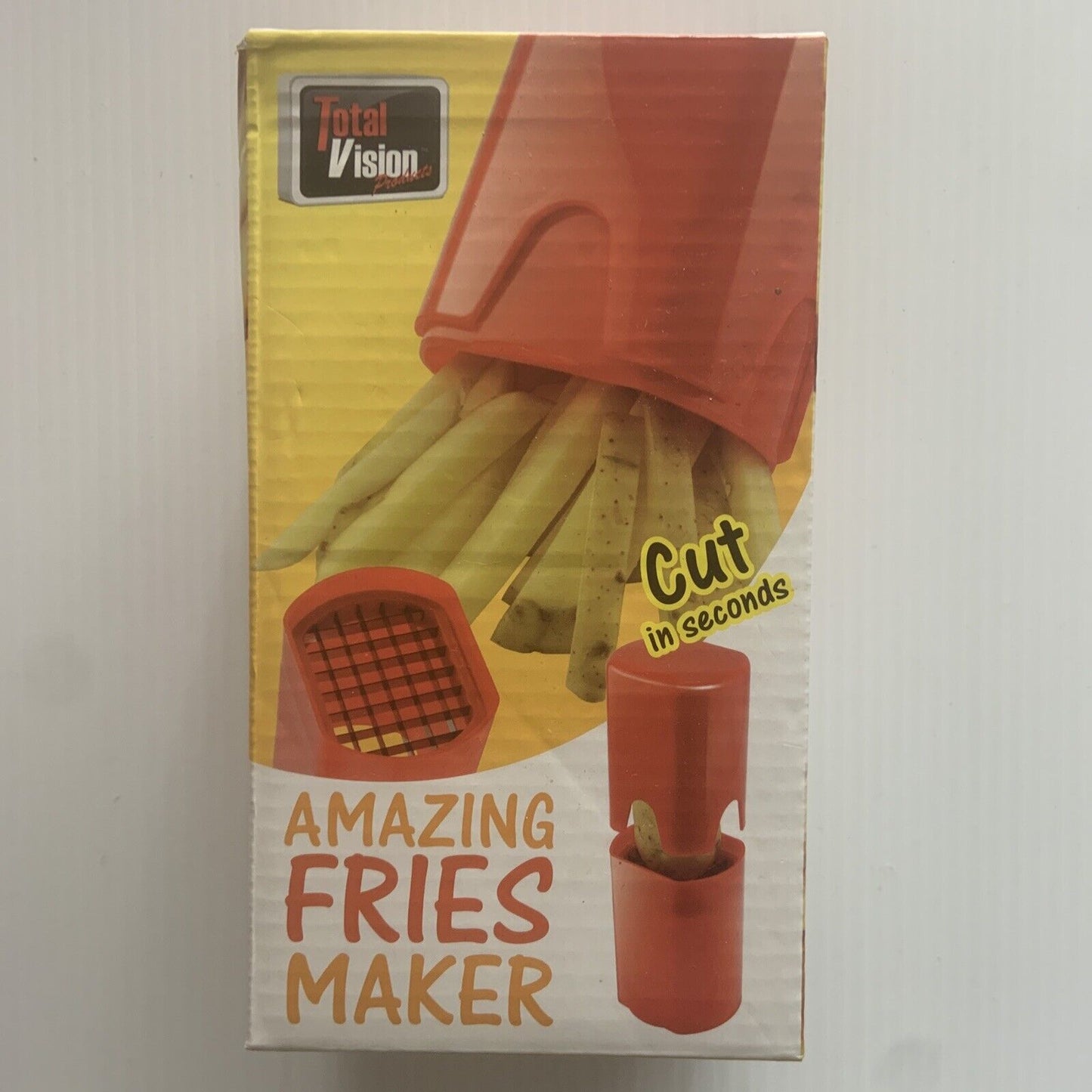 TOTAL VISION AMAZING FRIES MAKER Potato Chipper L Slicer Chip Cutter Chopper