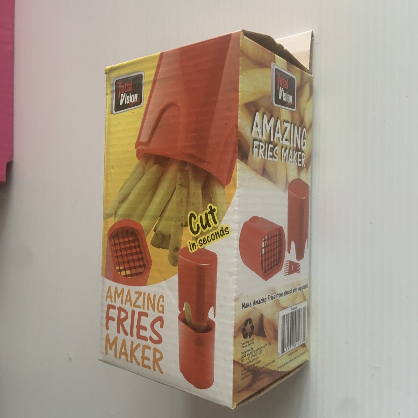 TOTAL VISION AMAZING FRIES MAKER Potato Chipper L Slicer Chip Cutter Chopper
