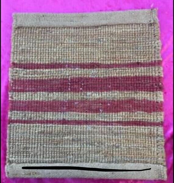 4 x ARMADILLO HEMP Placemat Trivet 24cm Sq One Off Patterns Heavy Woven NEW