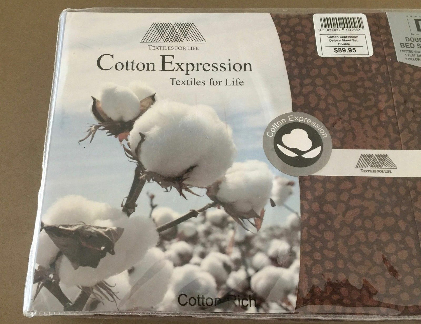 DB COTTON EXPRESSION DB Sheet Set 4 Piece Brown Spot Dot NEW