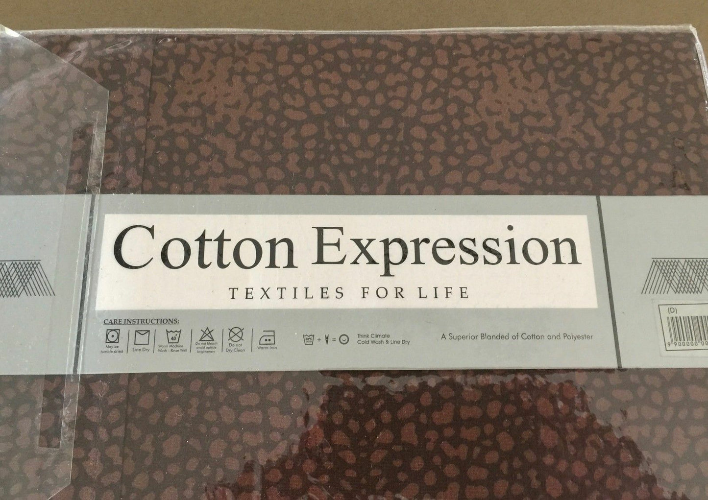 DB COTTON EXPRESSION DB Sheet Set 4 Piece Brown Spot Dot NEW