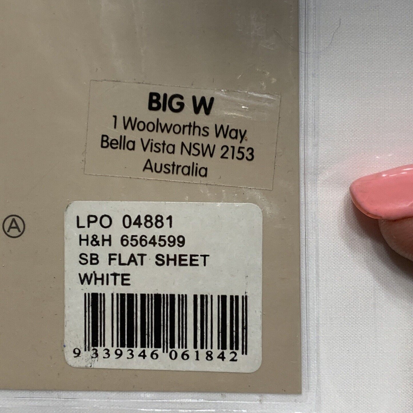 White SINGLE FLAT SHEET House & Home 250 Thread Count Poly Cotton Sealed NEW