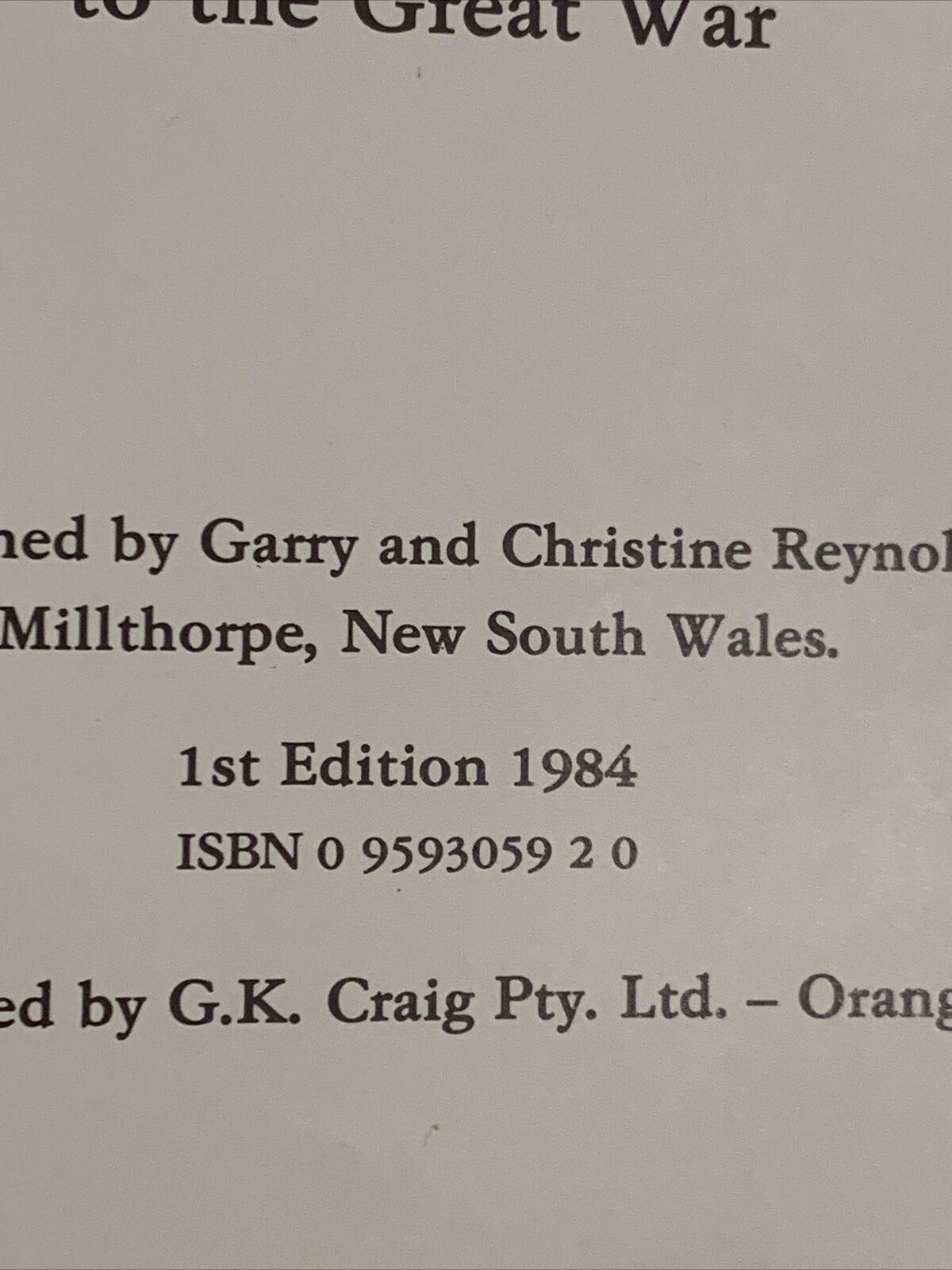 GONE BUSH in New South Wales Garry Reynolds History Gold Rush PB 1st Ed 1984 NSW