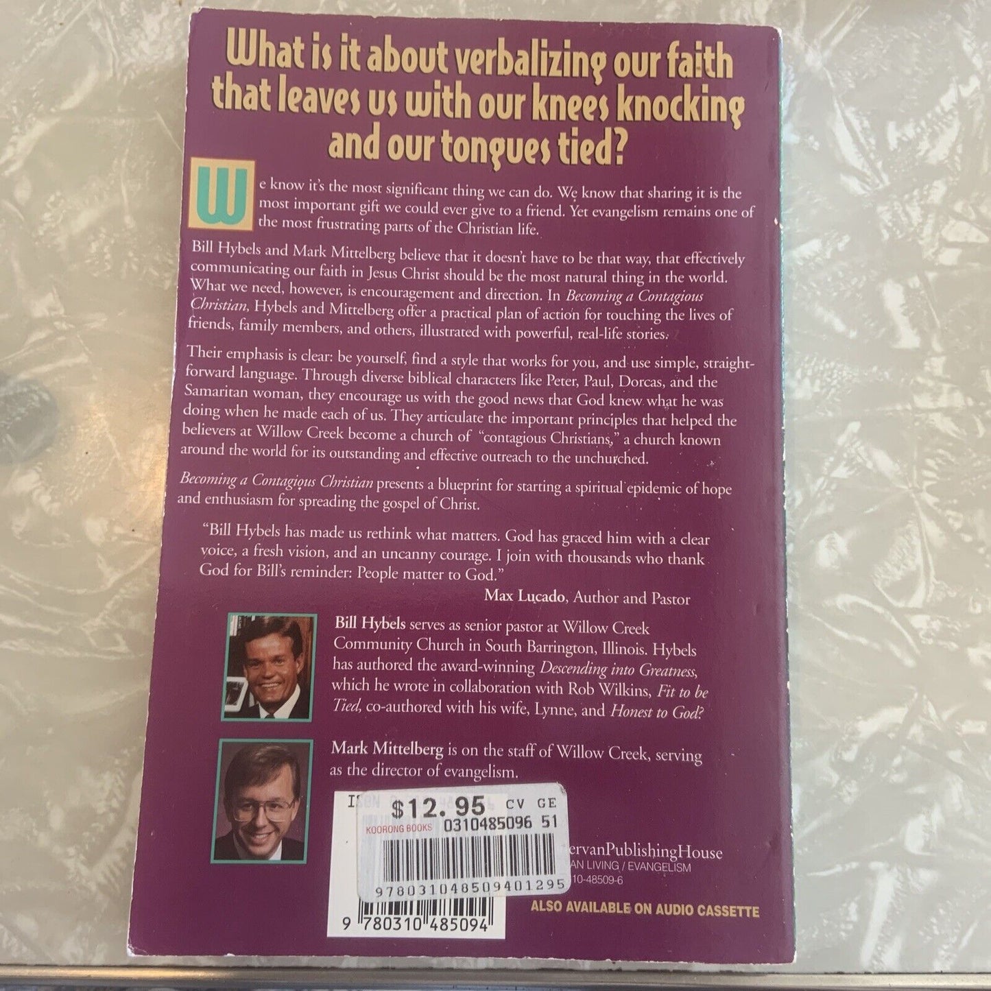 PB Book BECOMING A CONTAGIOUS CHRISTIAN Bill Hybels Mark Mittelberg 1994