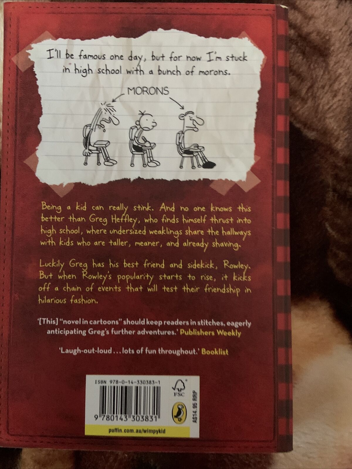 Fiction PB DIARY OF A WIMPY KID A Novel In Cartoons By Jeff Kinney Kids Book