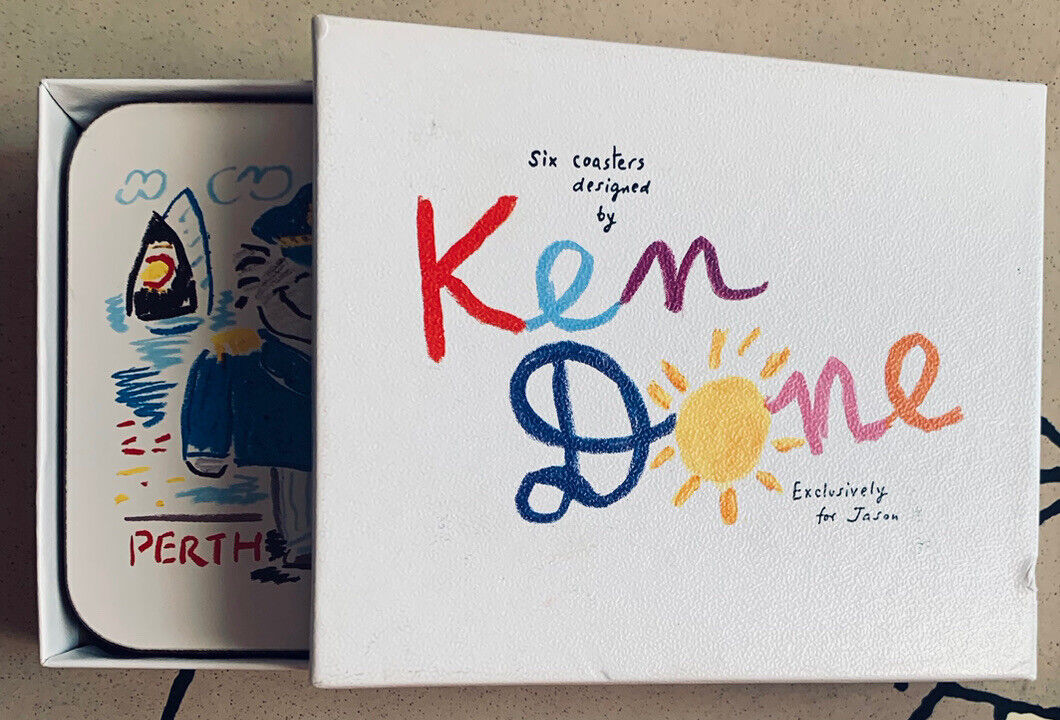 KEN DONE 6 Coaster Koala America's Cup 1987 Box Set Jason NZ Vintage Australian