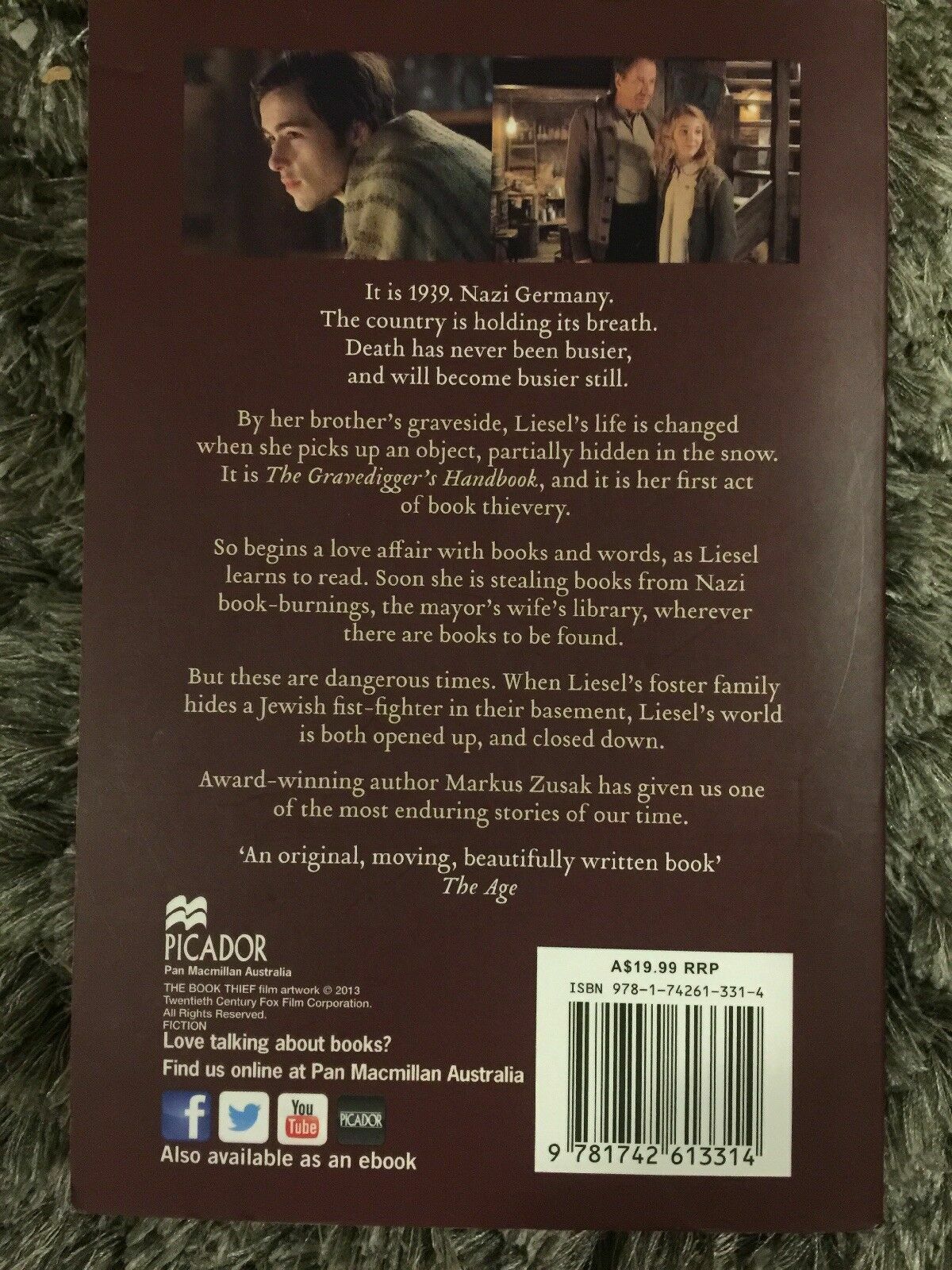 PB Book THE BOOK THIEF by Markus Zusak 2014 Motion Picture Movie NEW