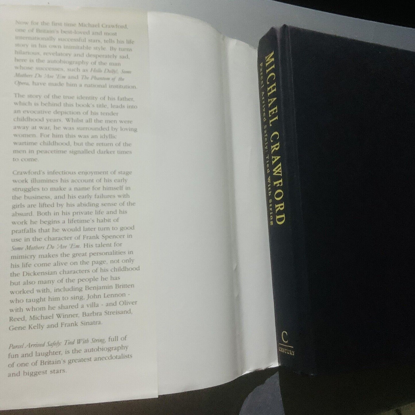 HC Book Michael Crawford PARCEL ARRIVED SAFELY Tied with String Biography DJ