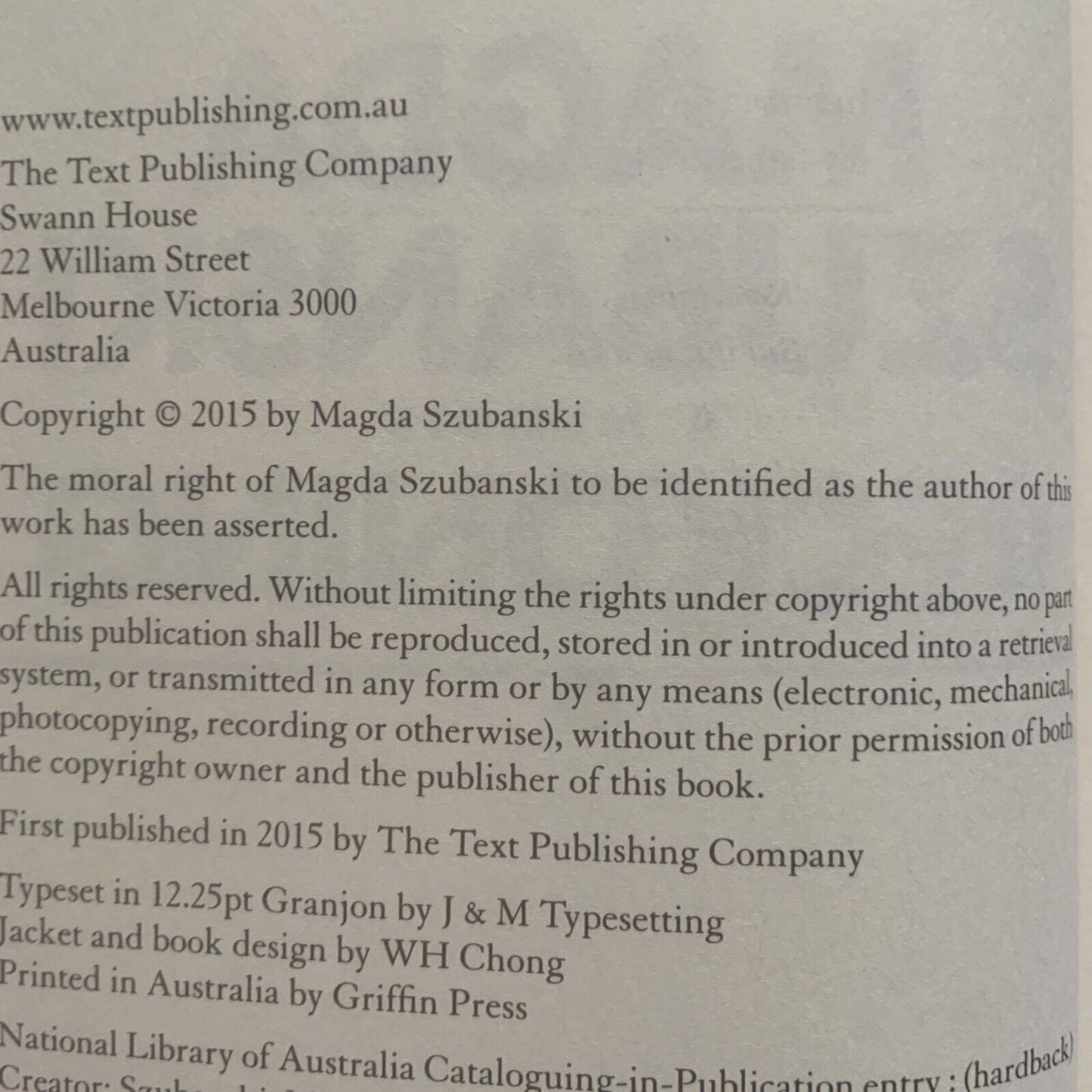 HC Book RECKONING A Memoir Magda Szubanski DJ 2015 Biography Australia