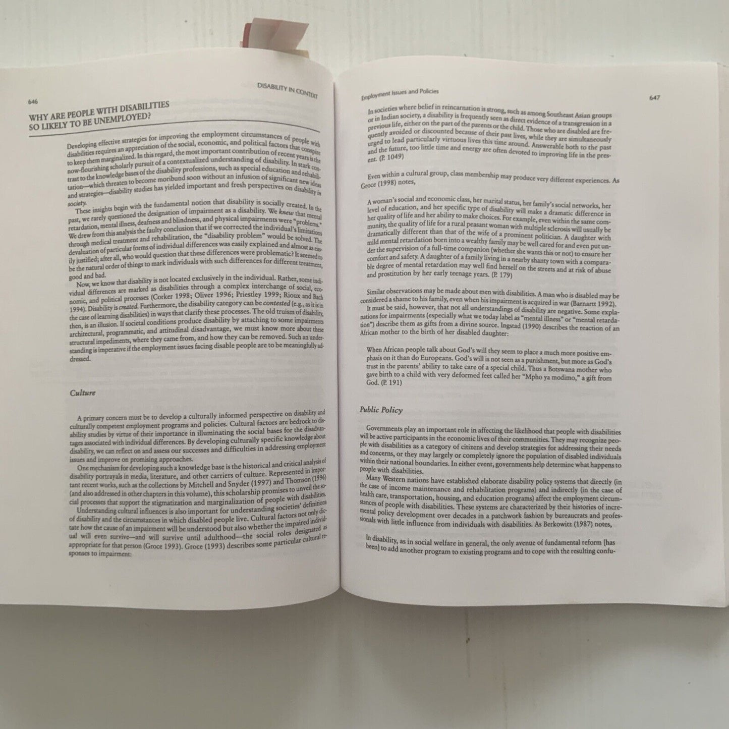 Handbook of Disability Studies by Gary L Albrecht Textbook Medicine