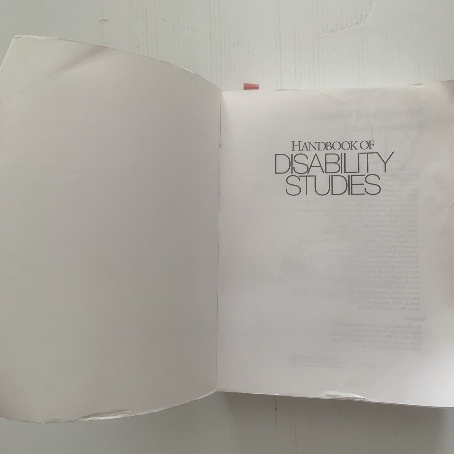 Handbook of Disability Studies by Gary L Albrecht Textbook Medicine