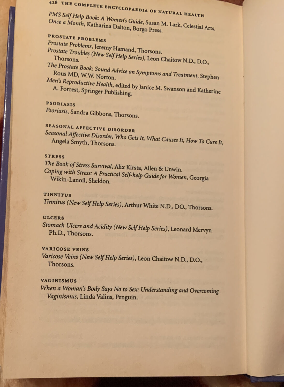 HC Book The Complete Encyclopedia of Natural Health A-Z of Natural Health Defect