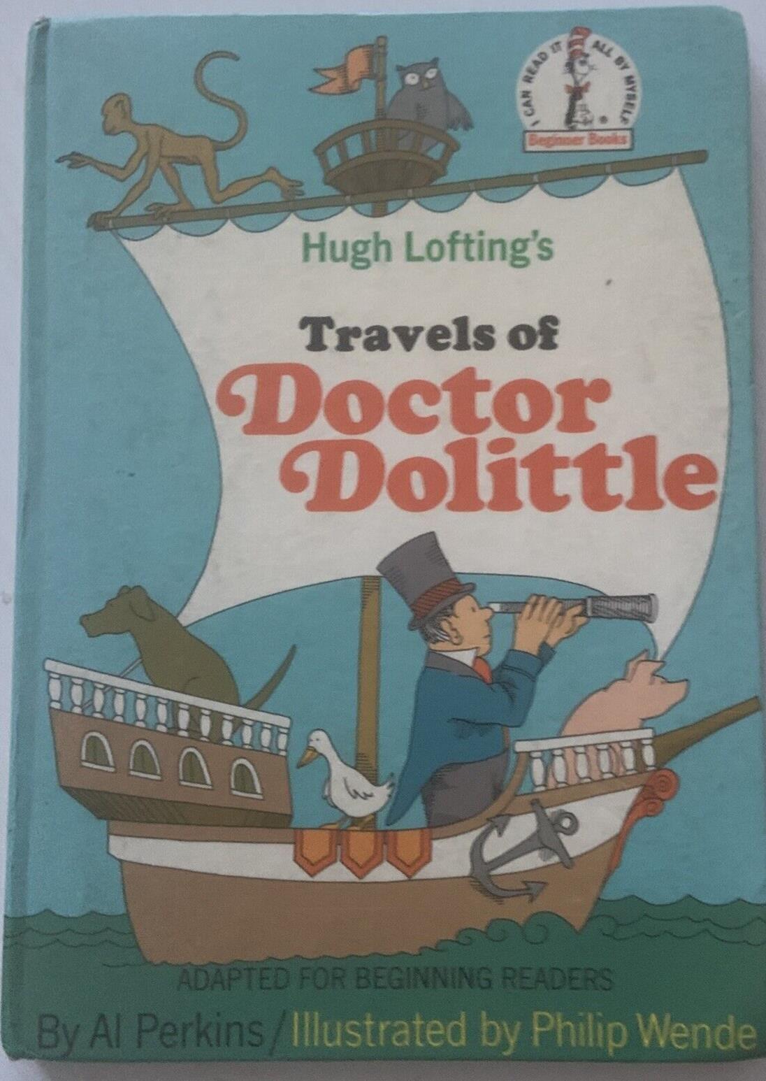 HC Book Hugh Lofting's Travels of DOCTOR DOLITTLE Al Perkins Beginner Books 1968