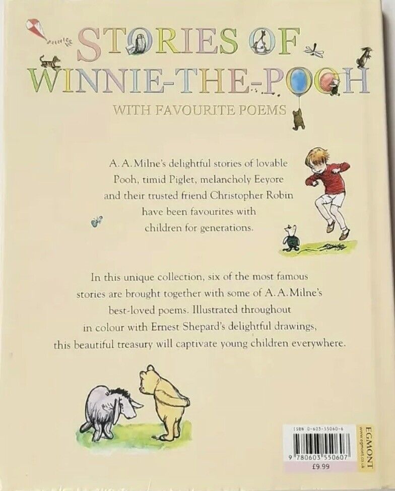 HC Book Stories of Winnie The Pooh + Favourite Poems A A Milne EH Shepard Lge DJ
