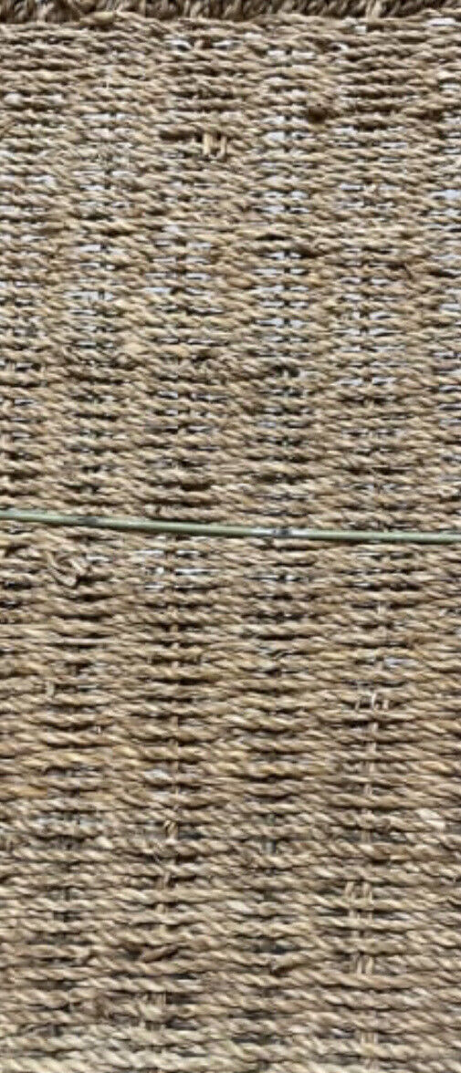 Flat Basket 39.5cm Handwoven Square Seagrass Jute Sisal Twine AE187 Vintage