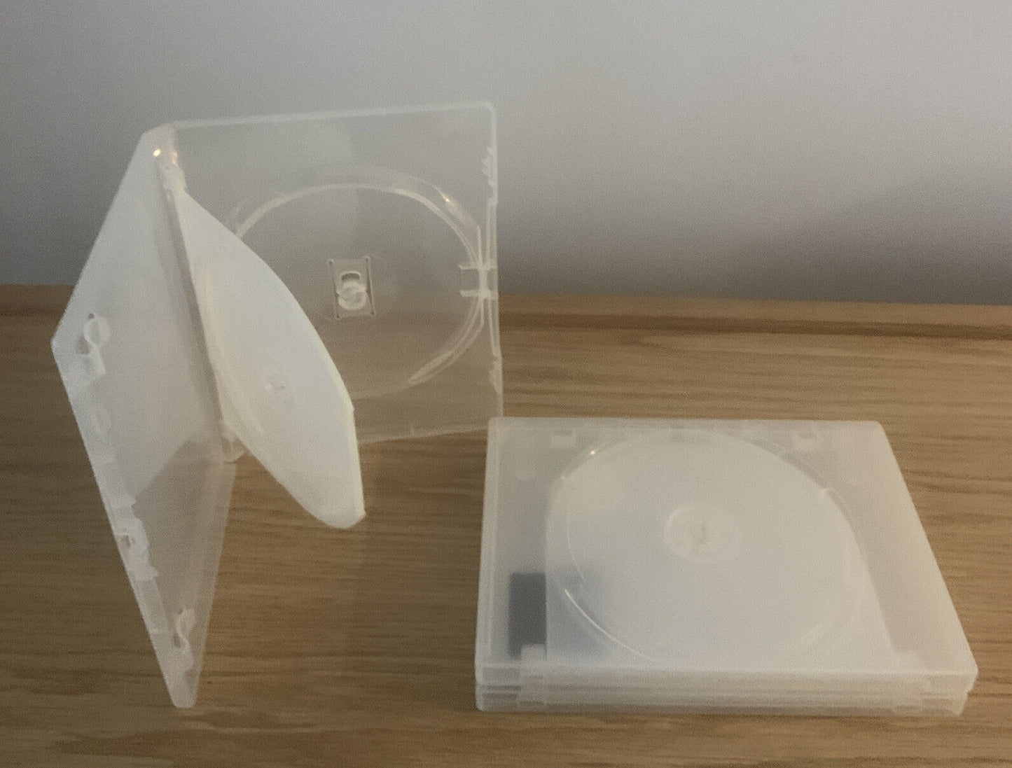 3x CD DVD Cover Case HOLDS 2 Discs & Booklet Clear 25mm Replacement Title Sleeve