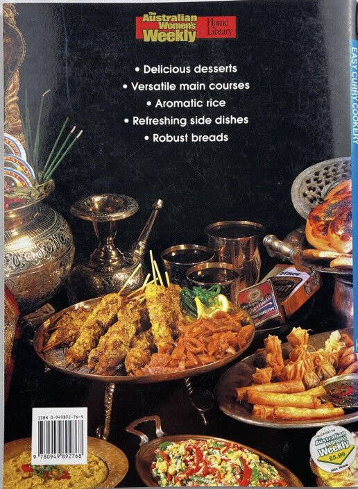 Cookbook EASY CURRY COOKERY Australian Women's Weekly AWW 1989 1995 Ed Vintage
