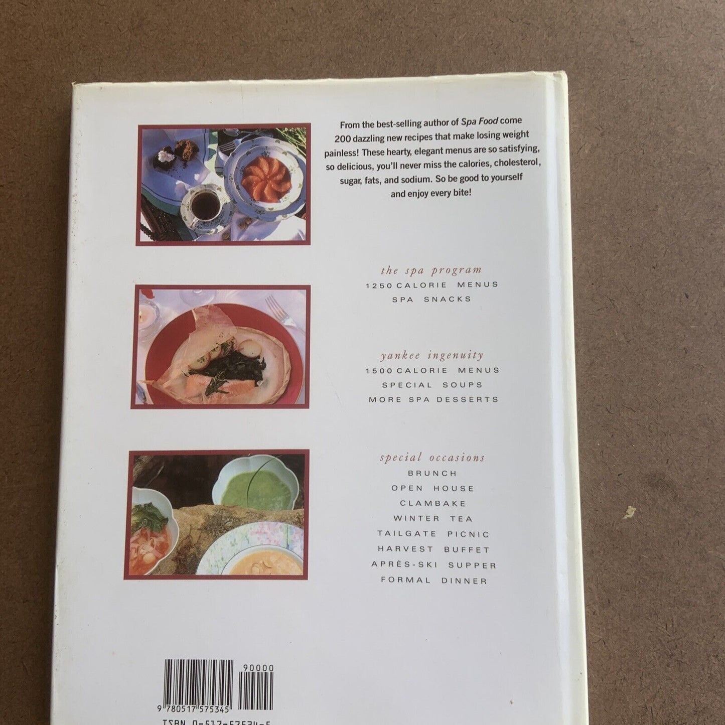 Cookbook SPA FOOD by Edward Safdie Recipes NEW