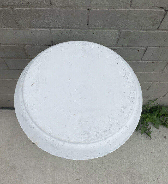 CONCRETE Bird Bath Feeder Planter Stand & 43cm Bowl White PEDESTAL 2 piece 80cm