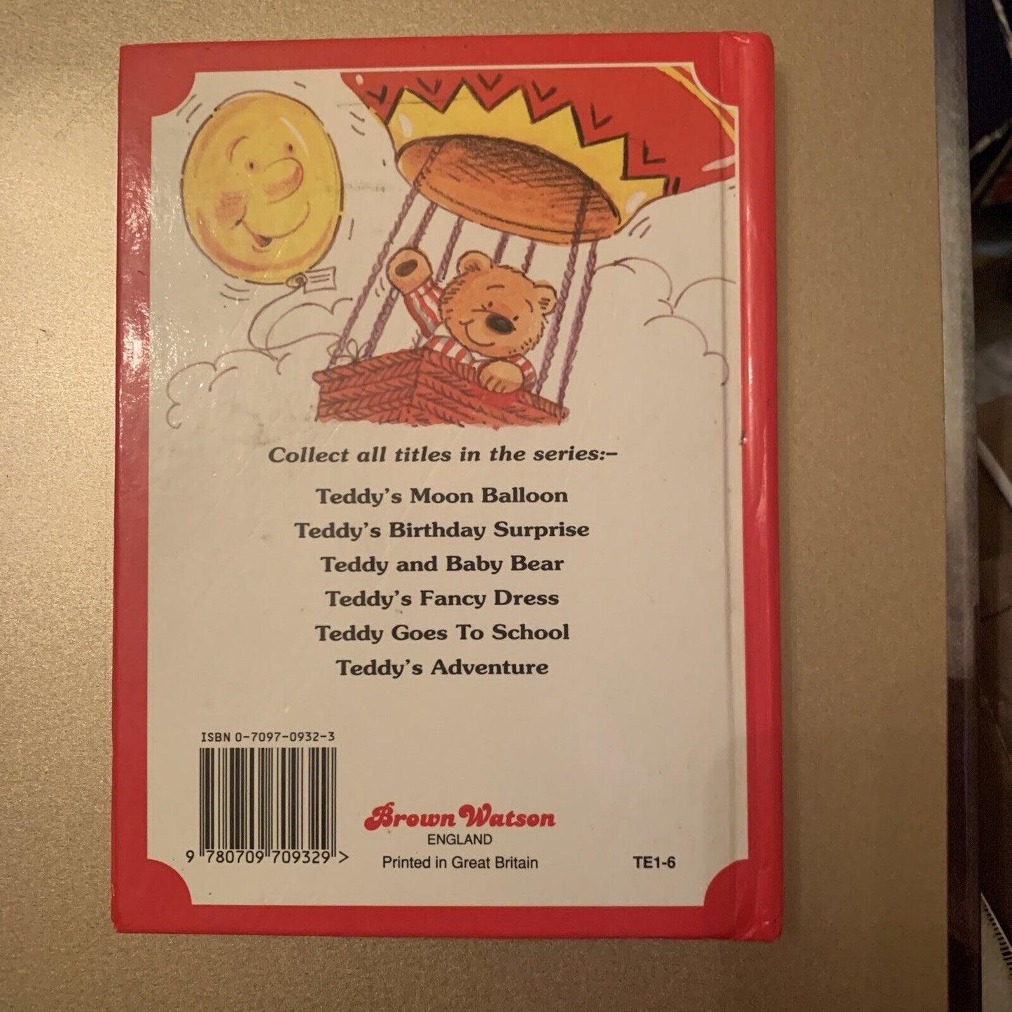 Teddy Tales Book - Teddy's Moon Balloon 1995 HC Maureen Spurgeon Brown Watson