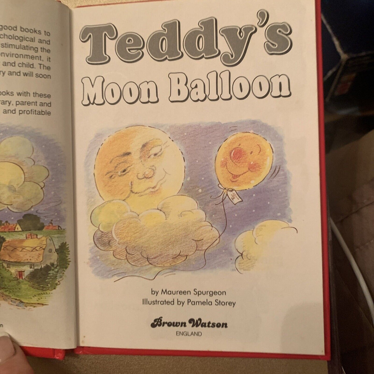 Teddy Tales Book - Teddy's Moon Balloon 1995 HC Maureen Spurgeon Brown Watson