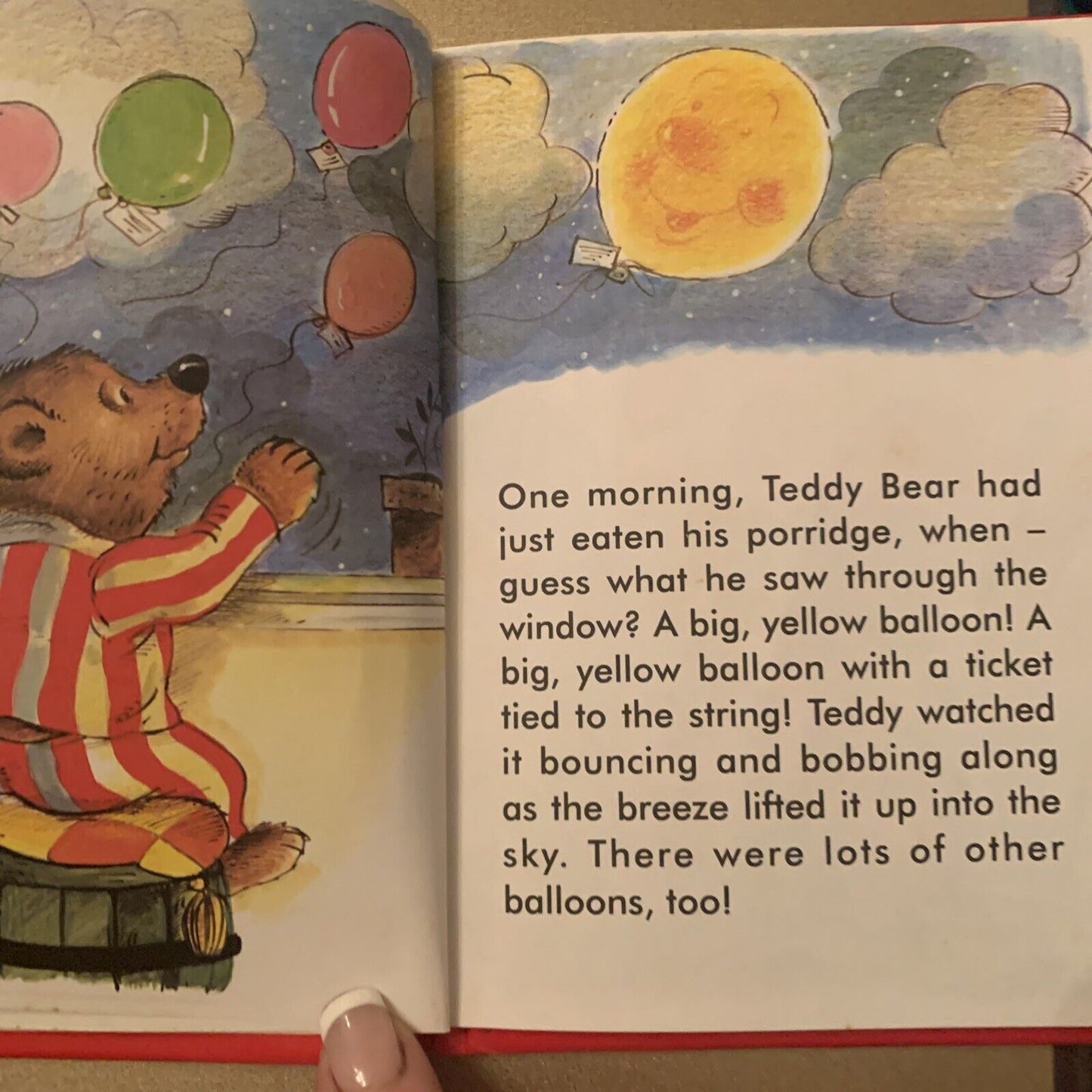 Teddy Tales Book - Teddy's Moon Balloon 1995 HC Maureen Spurgeon Brown Watson