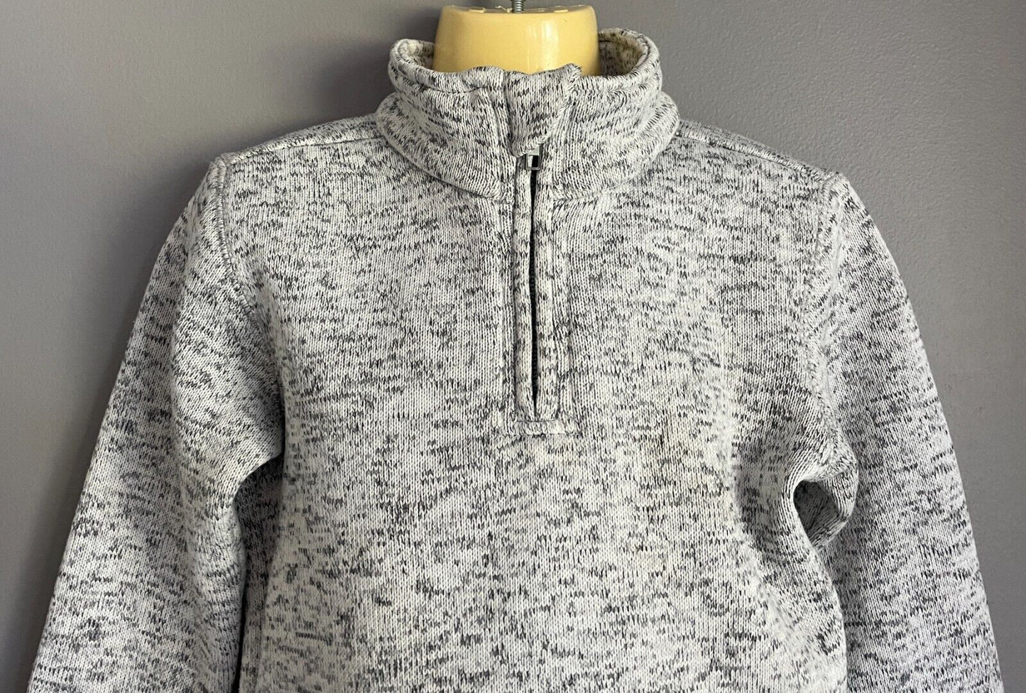 COTTON ON KIDS 1/4 Zip Sweater Long Sleeve Top Grey Marl High Neck Boys Size 3