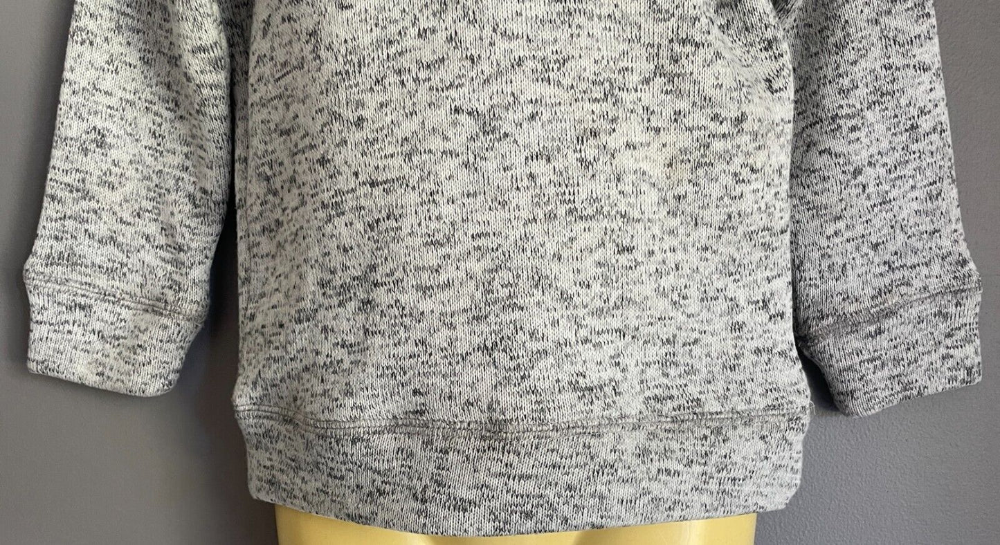 COTTON ON KIDS 1/4 Zip Sweater Long Sleeve Top Grey Marl High Neck Boys Size 3