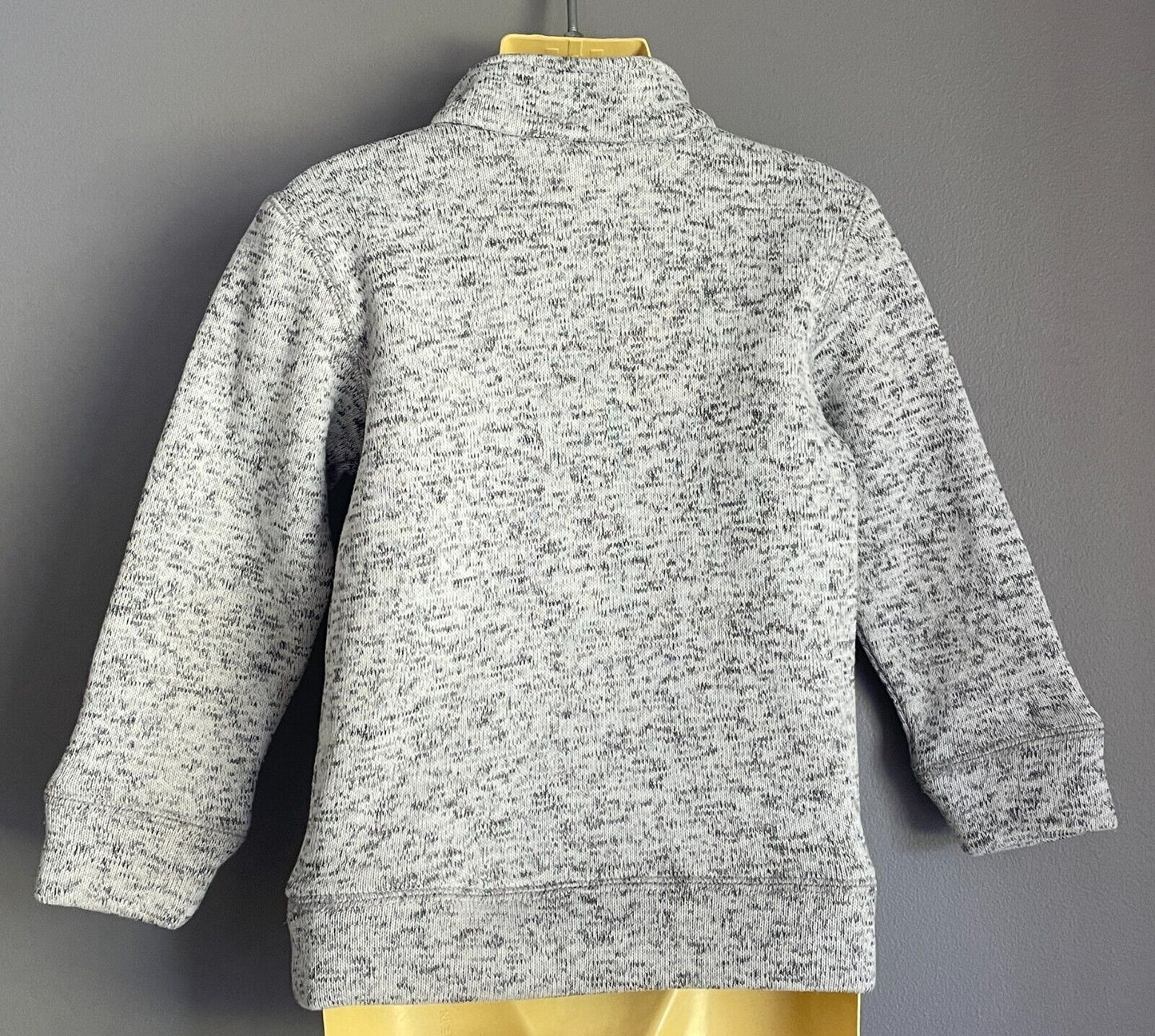 COTTON ON KIDS 1/4 Zip Sweater Long Sleeve Top Grey Marl High Neck Boys Size 3
