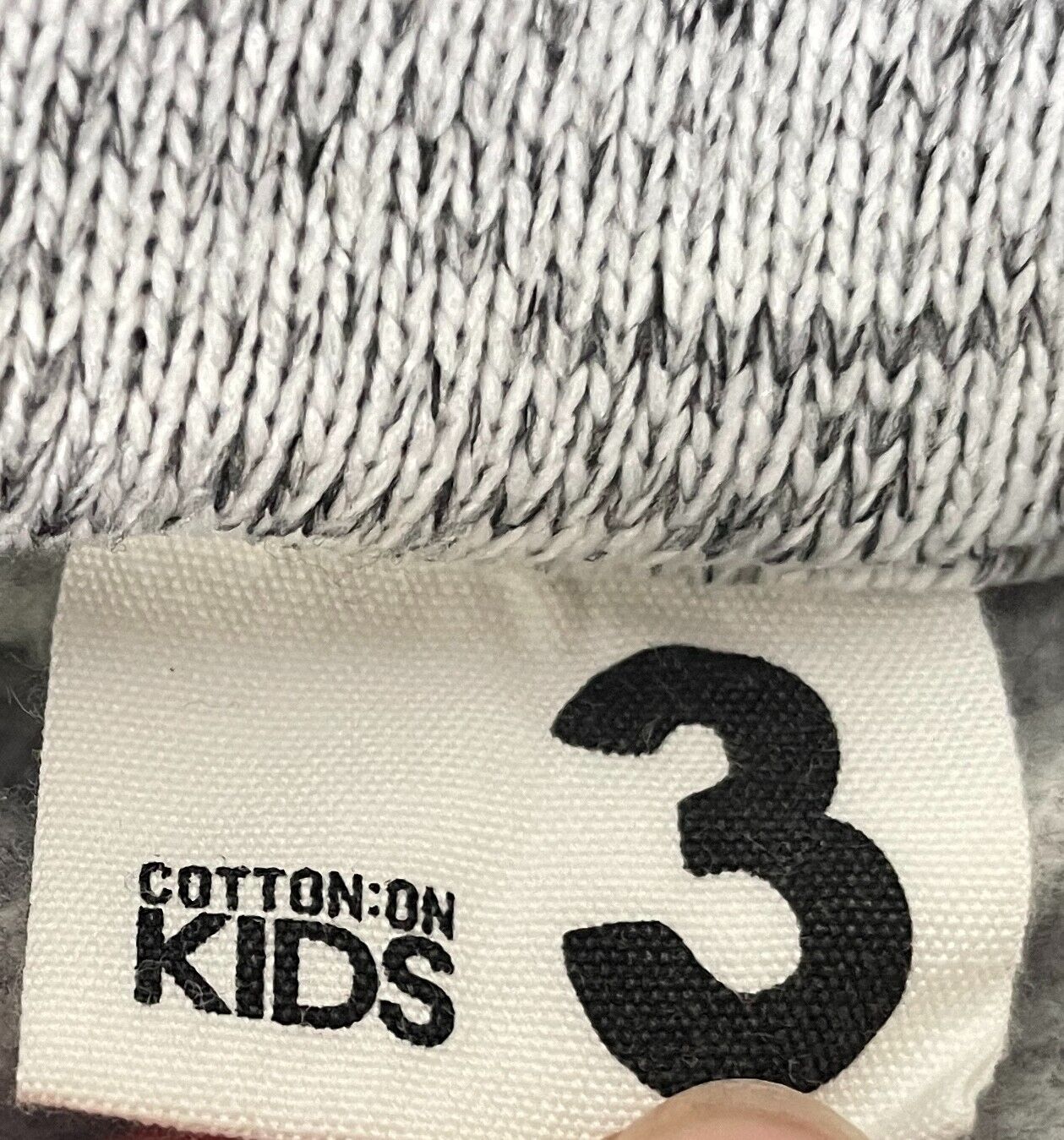 COTTON ON KIDS 1/4 Zip Sweater Long Sleeve Top Grey Marl High Neck Boys Size 3