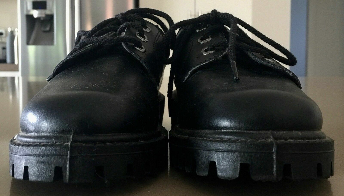 Unsex GROSBY School Shoes Black Leather Upper Formal Boys Size 2 Lightly Worn
