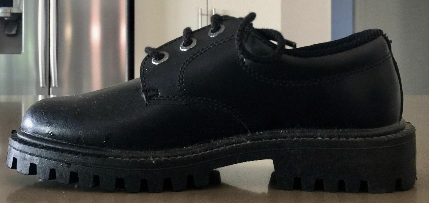 Unsex GROSBY School Shoes Black Leather Upper Formal Boys Size 2 Lightly Worn