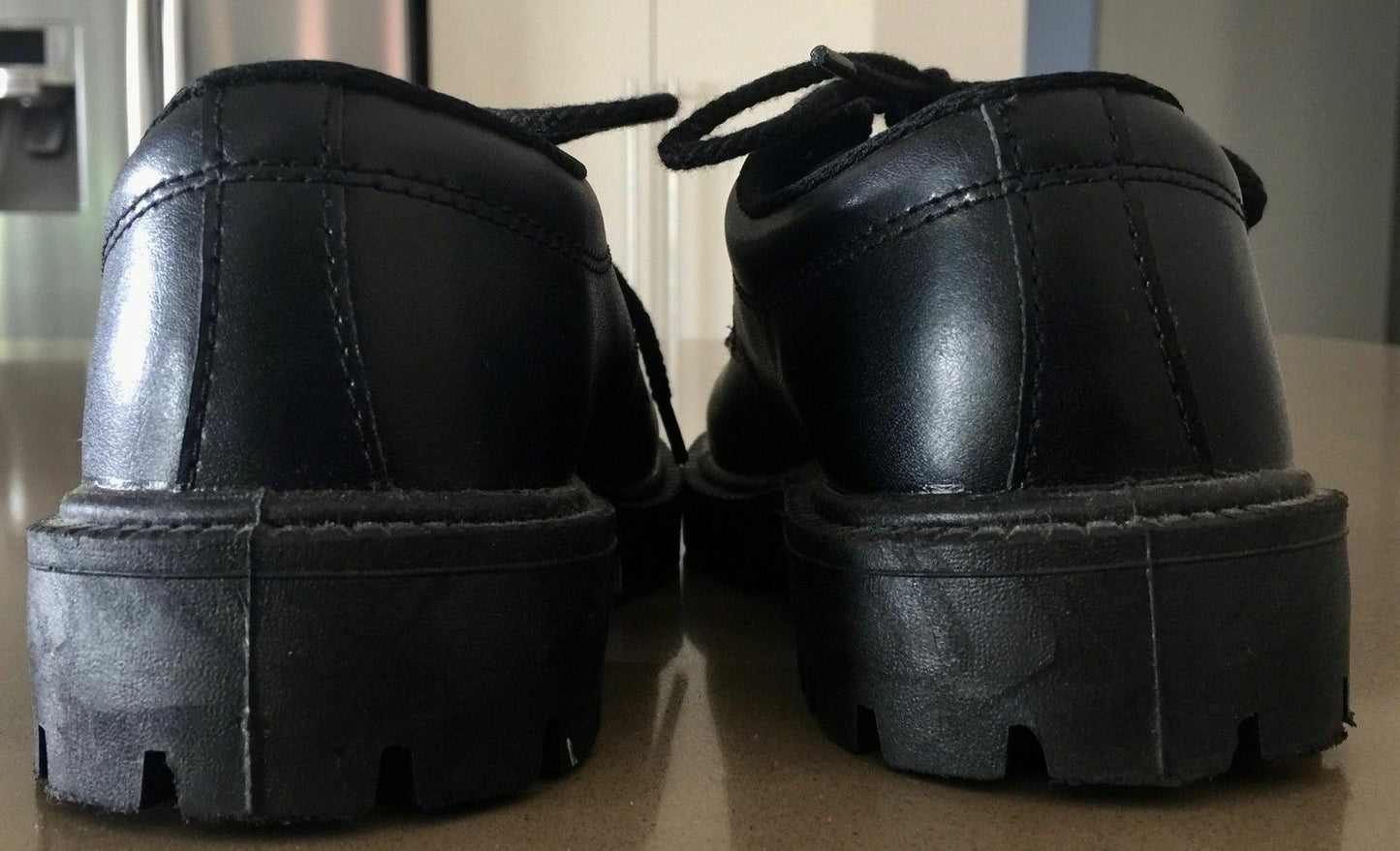 Unsex GROSBY School Shoes Black Leather Upper Formal Boys Size 2 Lightly Worn