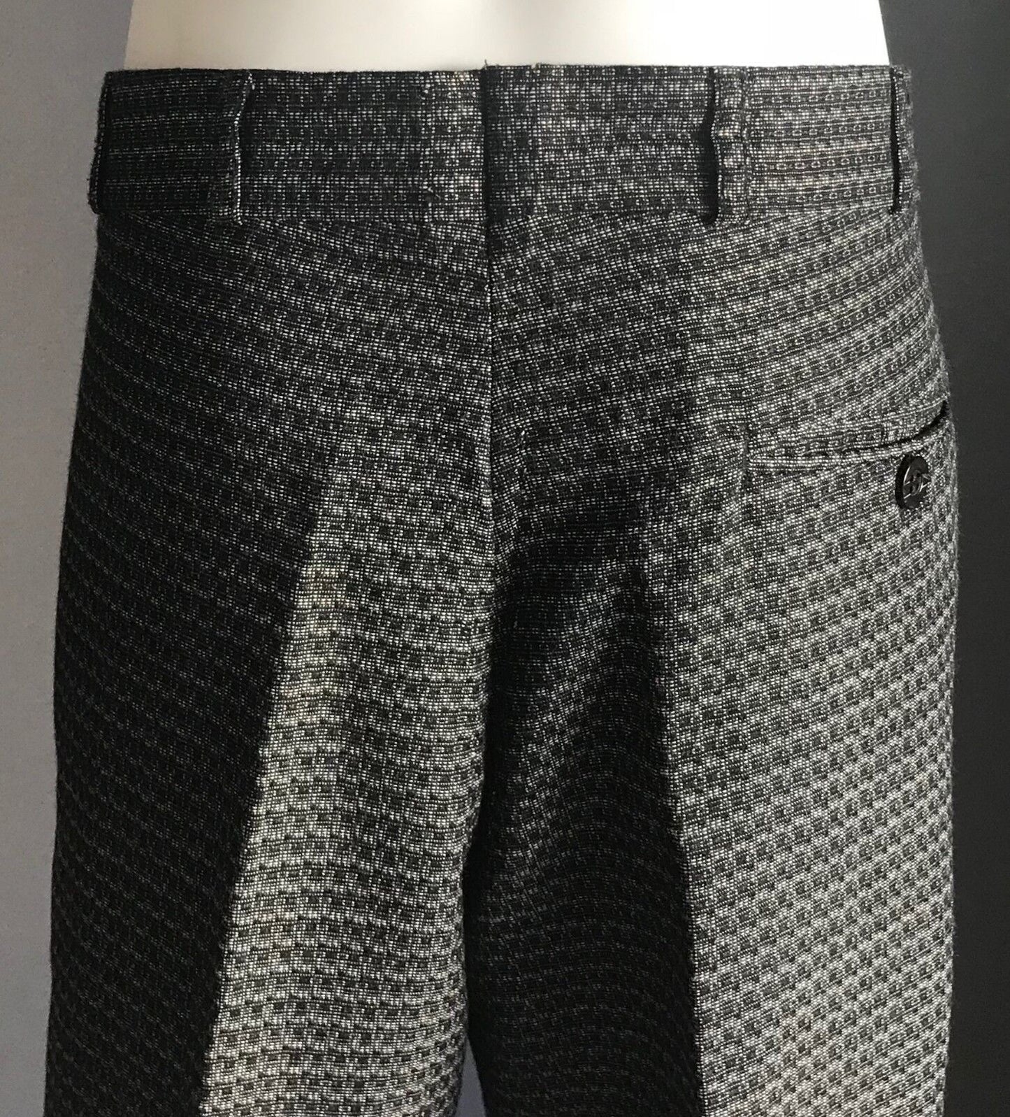 Vintage BRACKS Trousers Grey & Black Full Length Pleat Dress Pants Boys Size 12