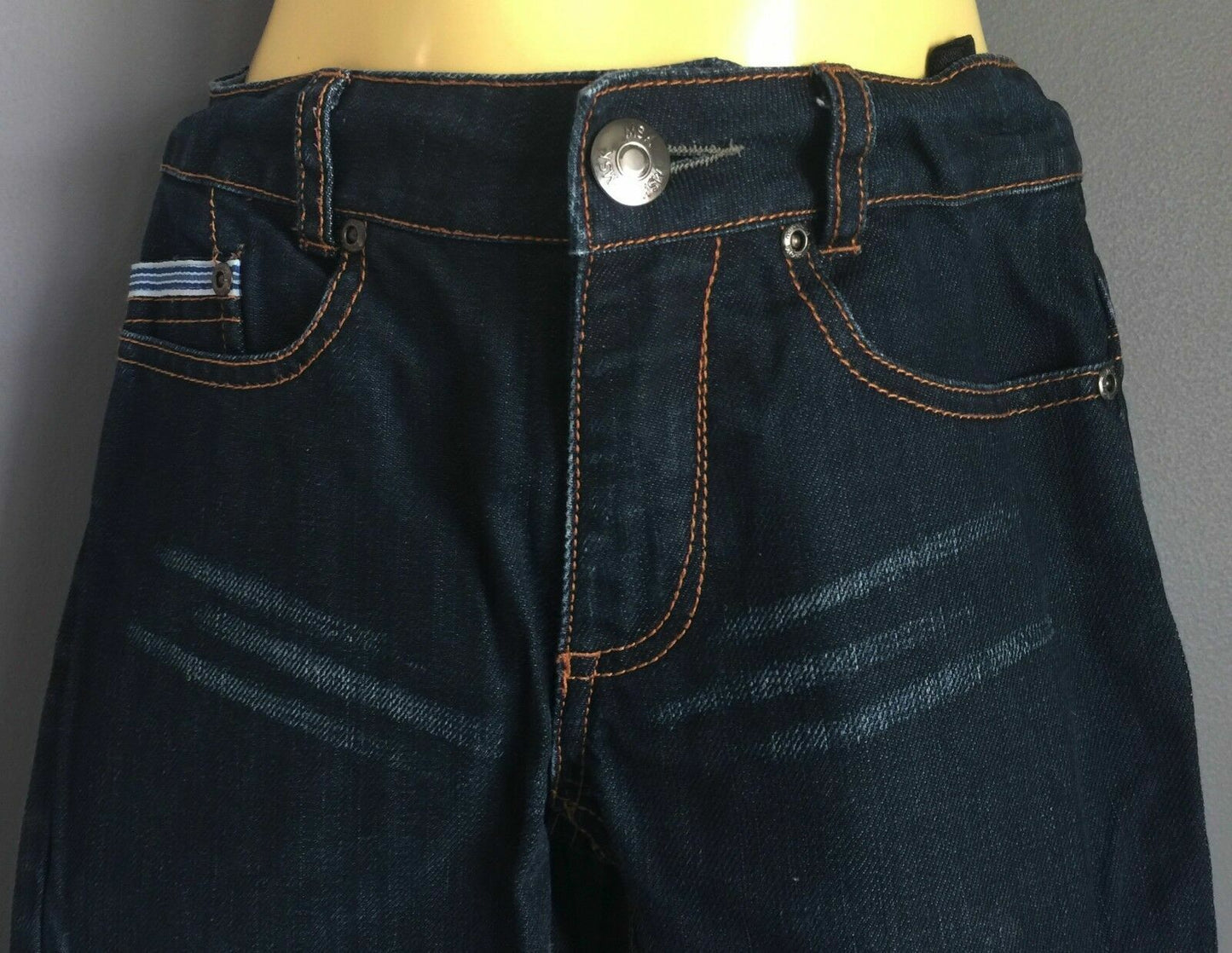 Boys MILKSHAKE Blue Denim Jeans Straight Leg Adjustable Waist Size 4 NEW