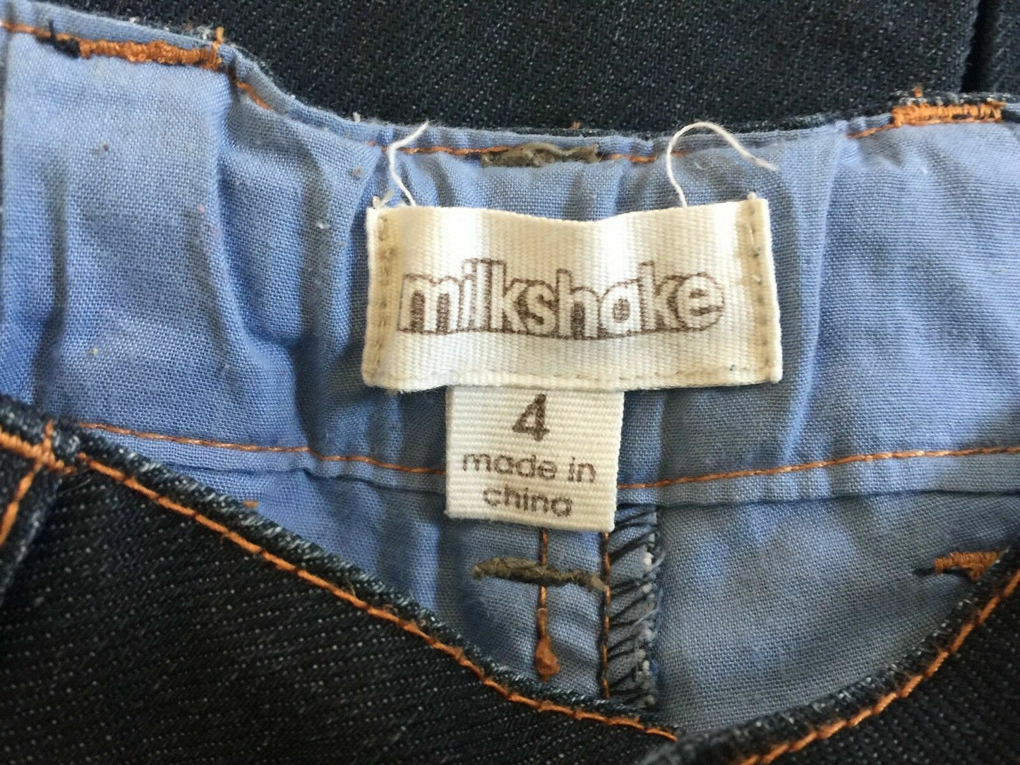 Boys MILKSHAKE Blue Denim Jeans Straight Leg Adjustable Waist Size 4 NEW
