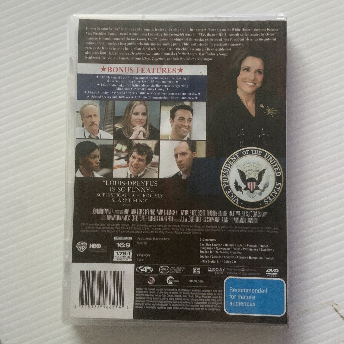 DVD VEEP The Complete First Season 1 R4 Julia Louis Dreyfus Anna Chlumsky Comedy