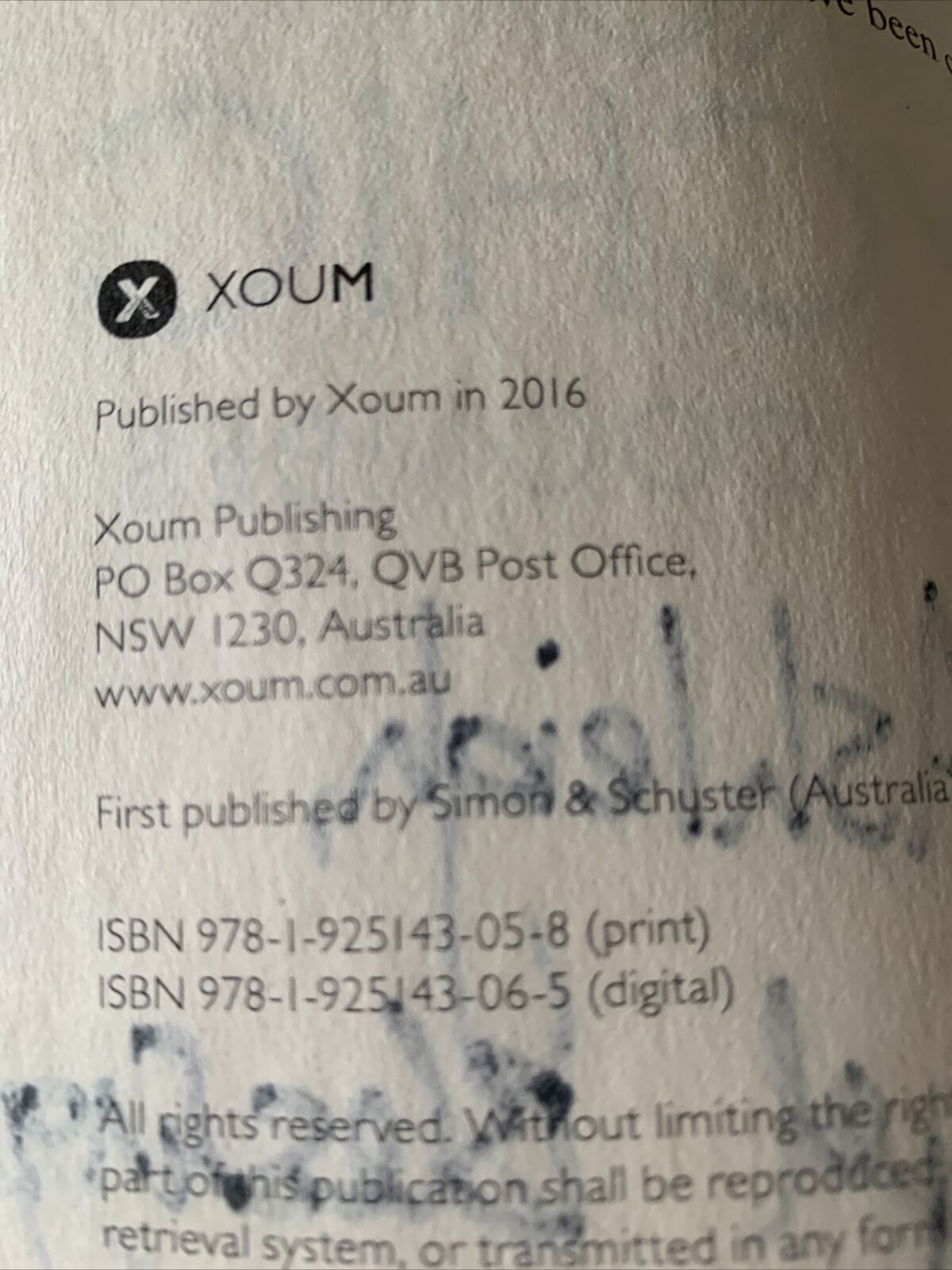 PB Book Signed Copy SENSING PSYCHIC by Mitchell Coombes 2016 " To Ashleigh "