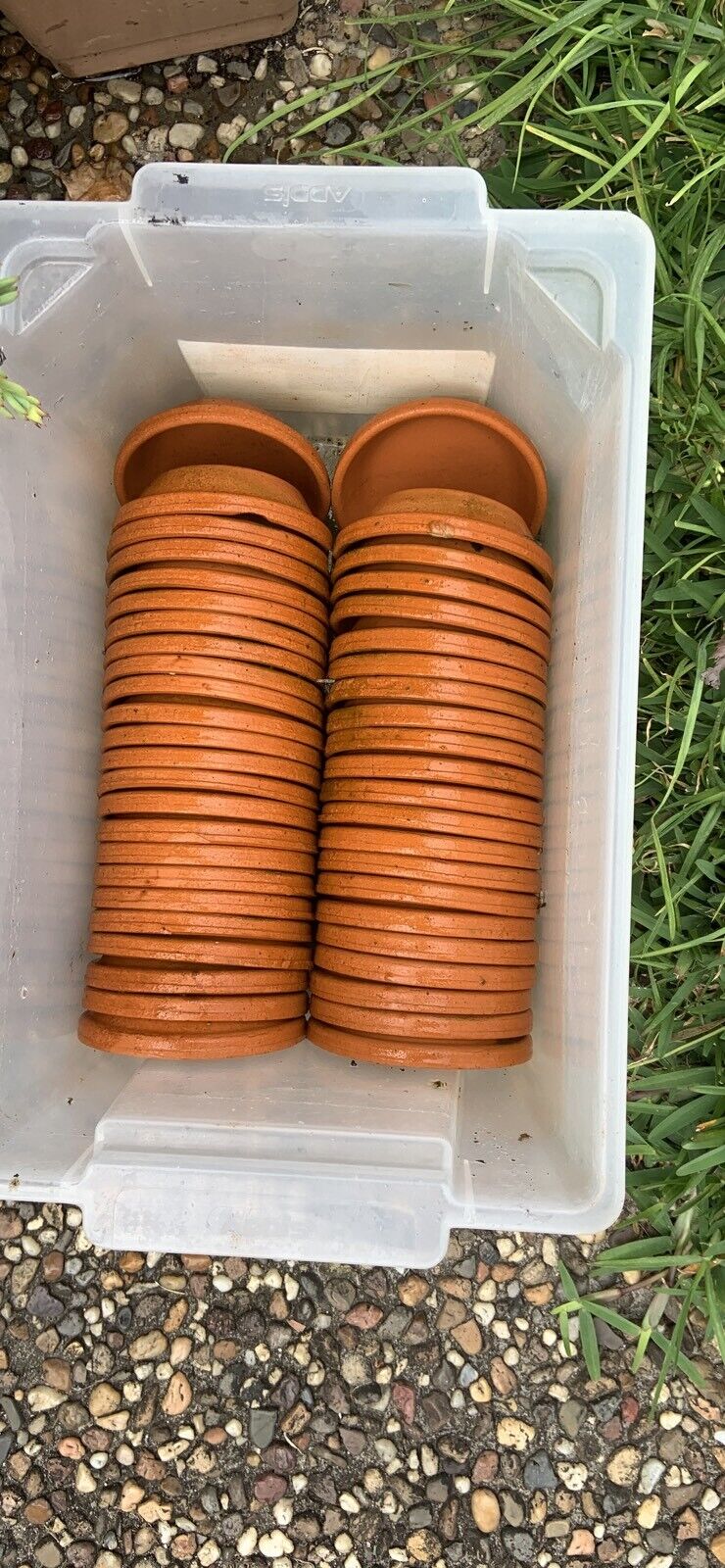 45 x Terracotta PLANT POT SAUCERS for Garden Pots Craft Selling as Bundle Lot
