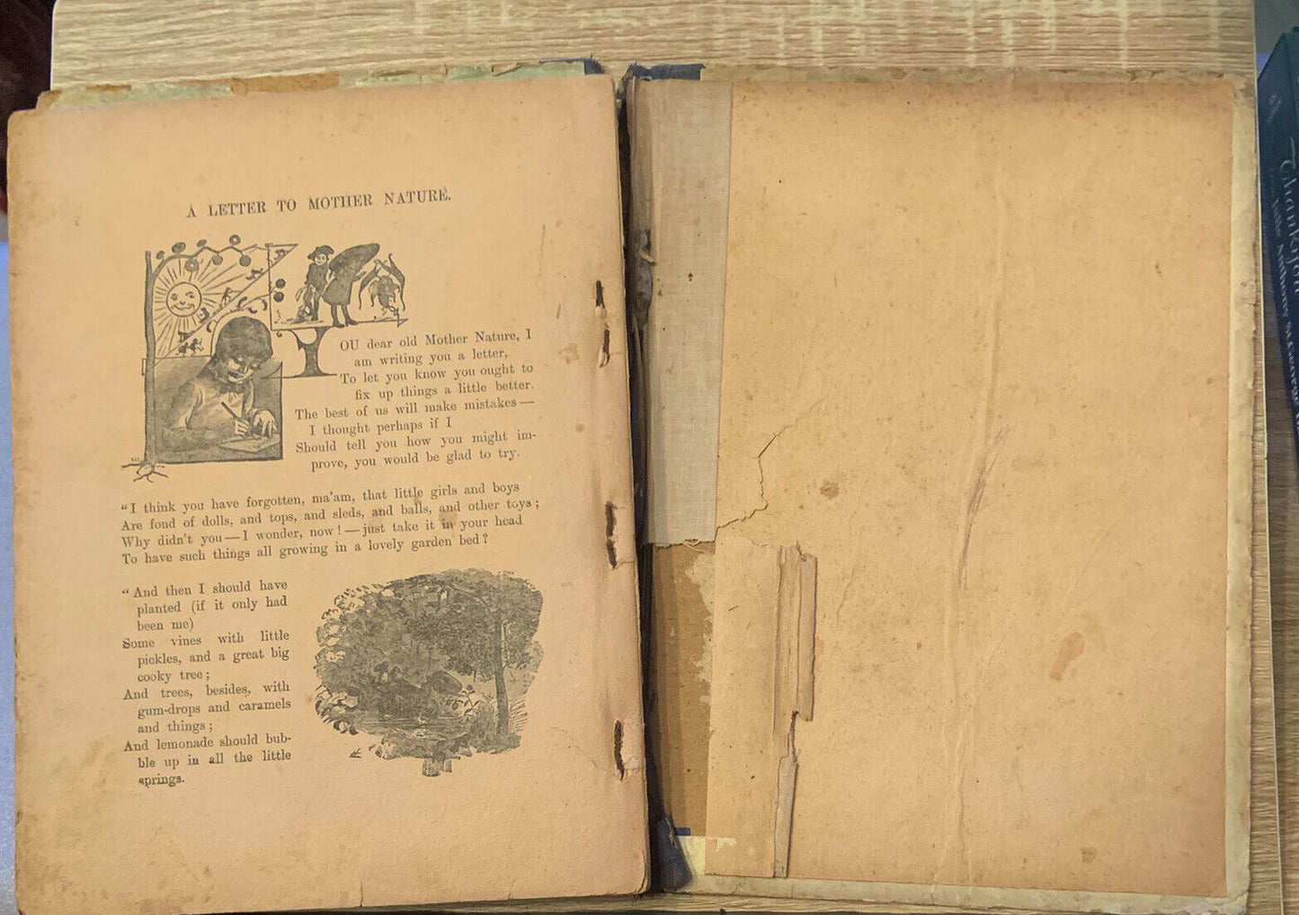 Rare GOLDEN HOURS 1903 Childrens Book Conkey Company Chicago HC Fair Condition