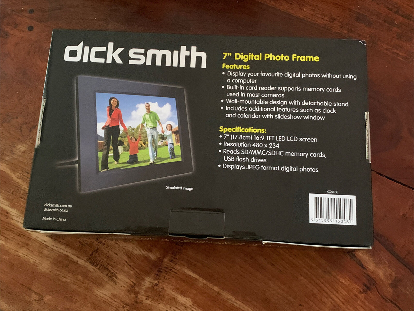 DICK SMITH 7" Digital Photo Frame Multimedia Player Usb Card Reader Jpeg Mp3 Avi