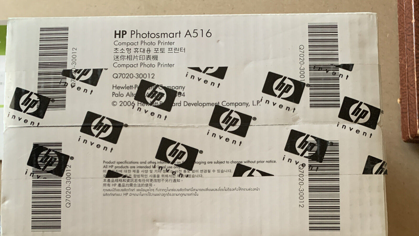 HP Photosmart A516 Digital Photo Inkjet Printer & Charger A510 Series Manual Box