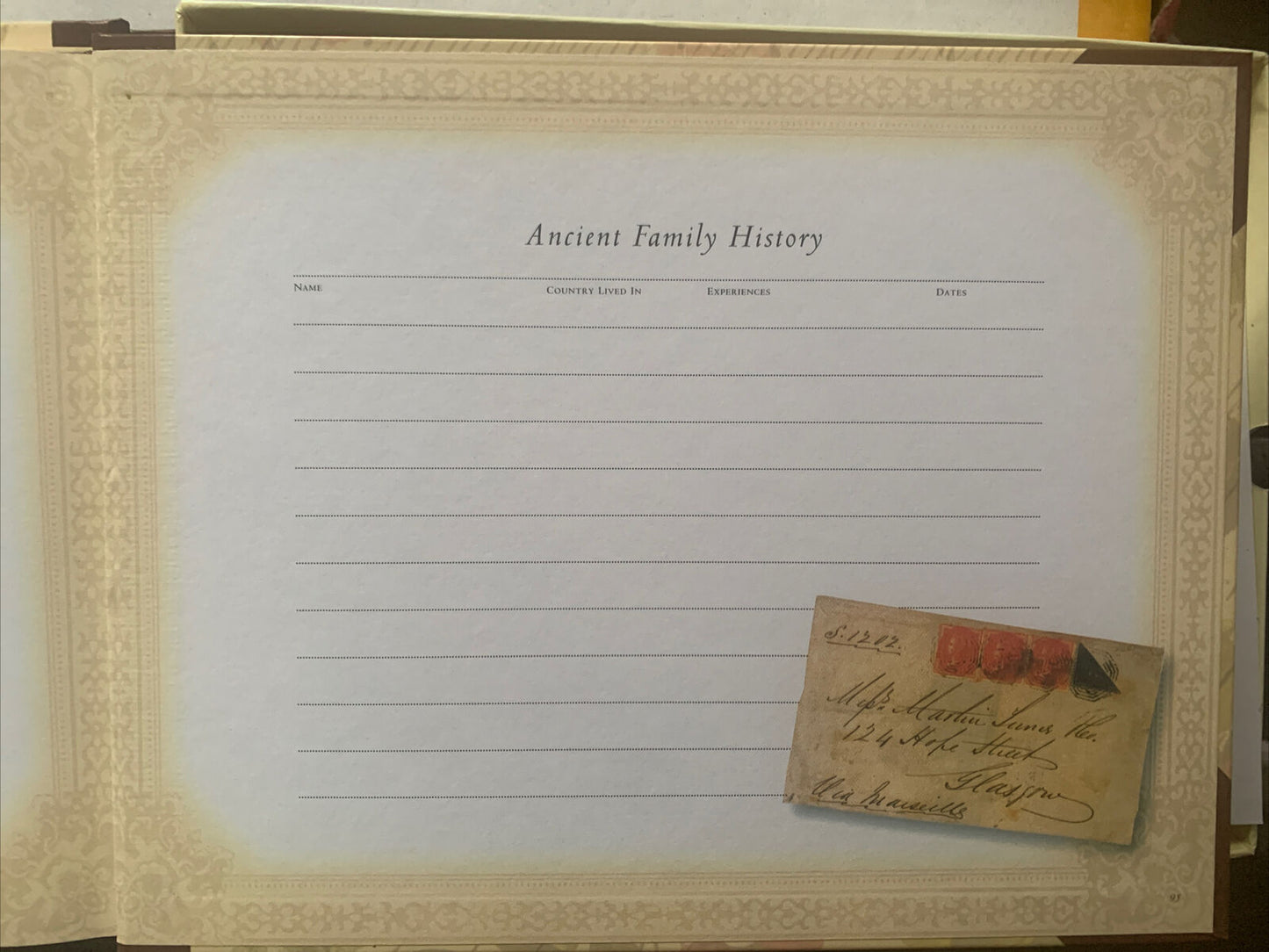Photo Allbum OUR FAMILY HISTORY Record Book Scrap Victorian 1998 New Illustrated